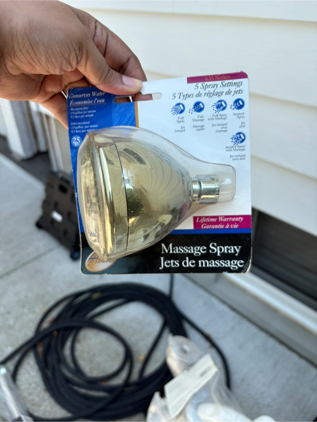 5 Spray Settings Massage Shower Head