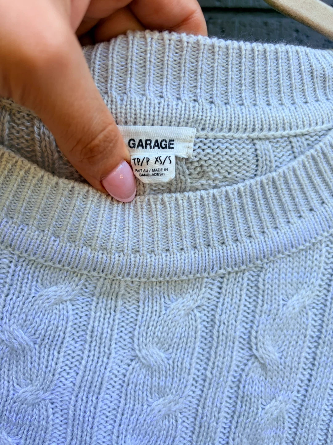 Garage Cable Knit Cropped Sweater - photo 2