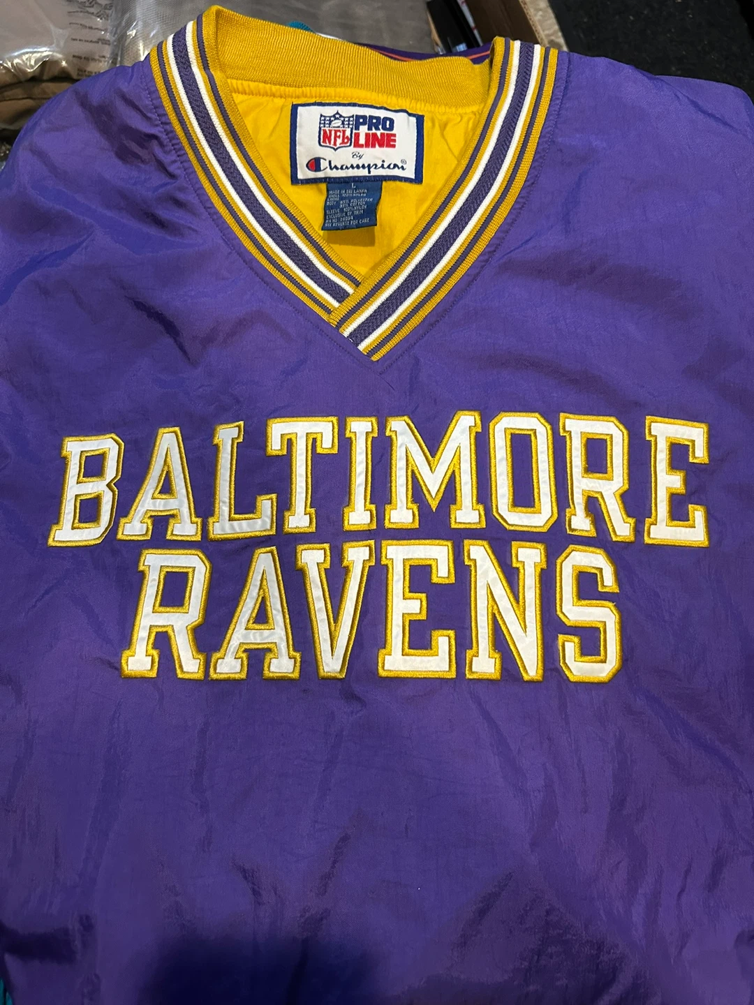 Vintage Champion Baltimore Ravens NFL Pro Line Pullover - photo 2