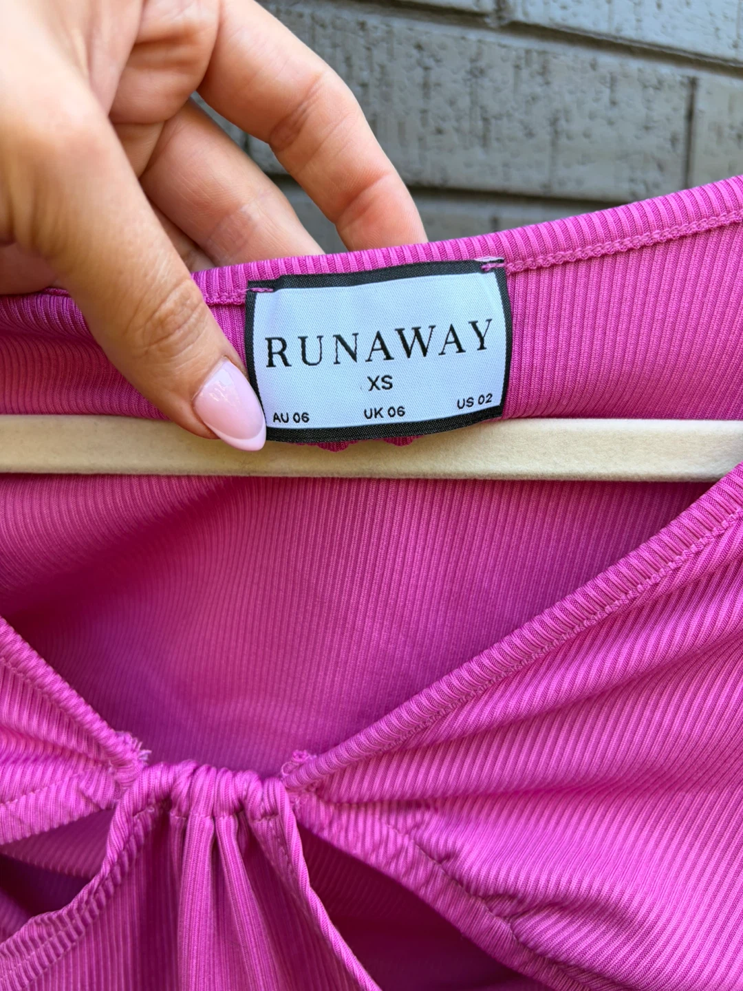 RUNAWAY Pink Long Sleeve Cutout Maxi Dress - photo 2