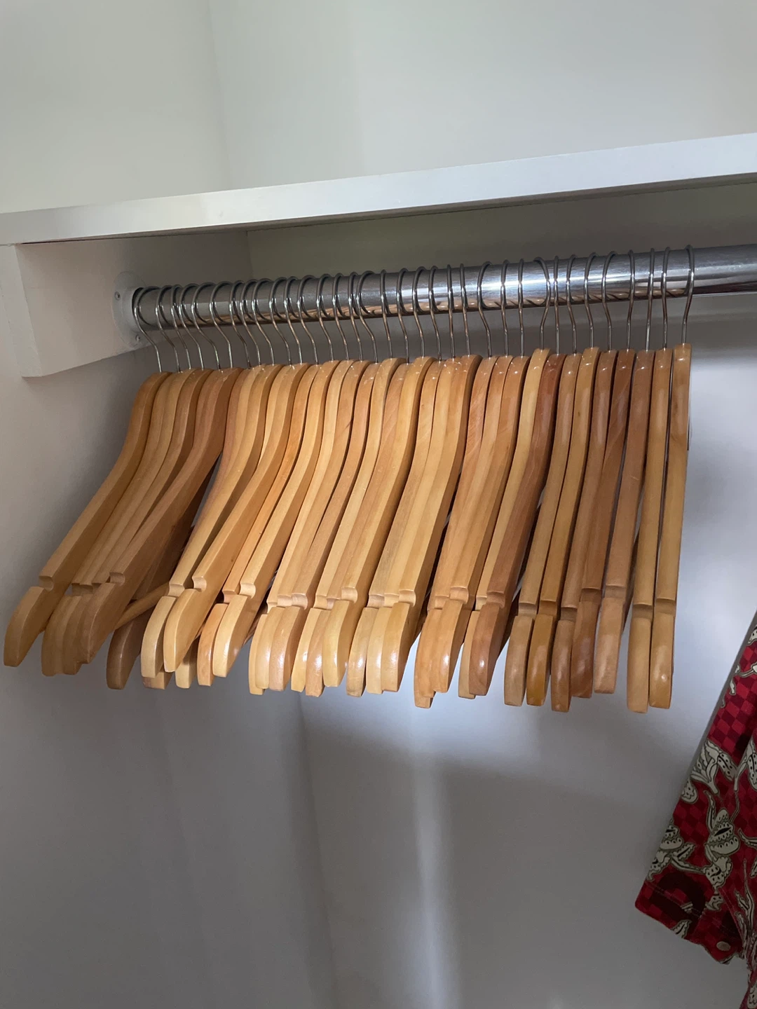 Lot of 30 Wooden Clothes Hangers