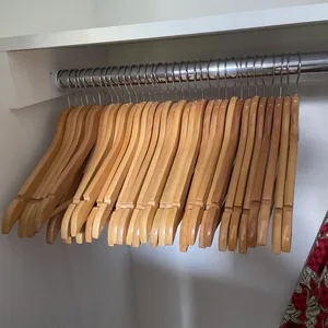 Lot of 30 Wooden Clothes Hangers