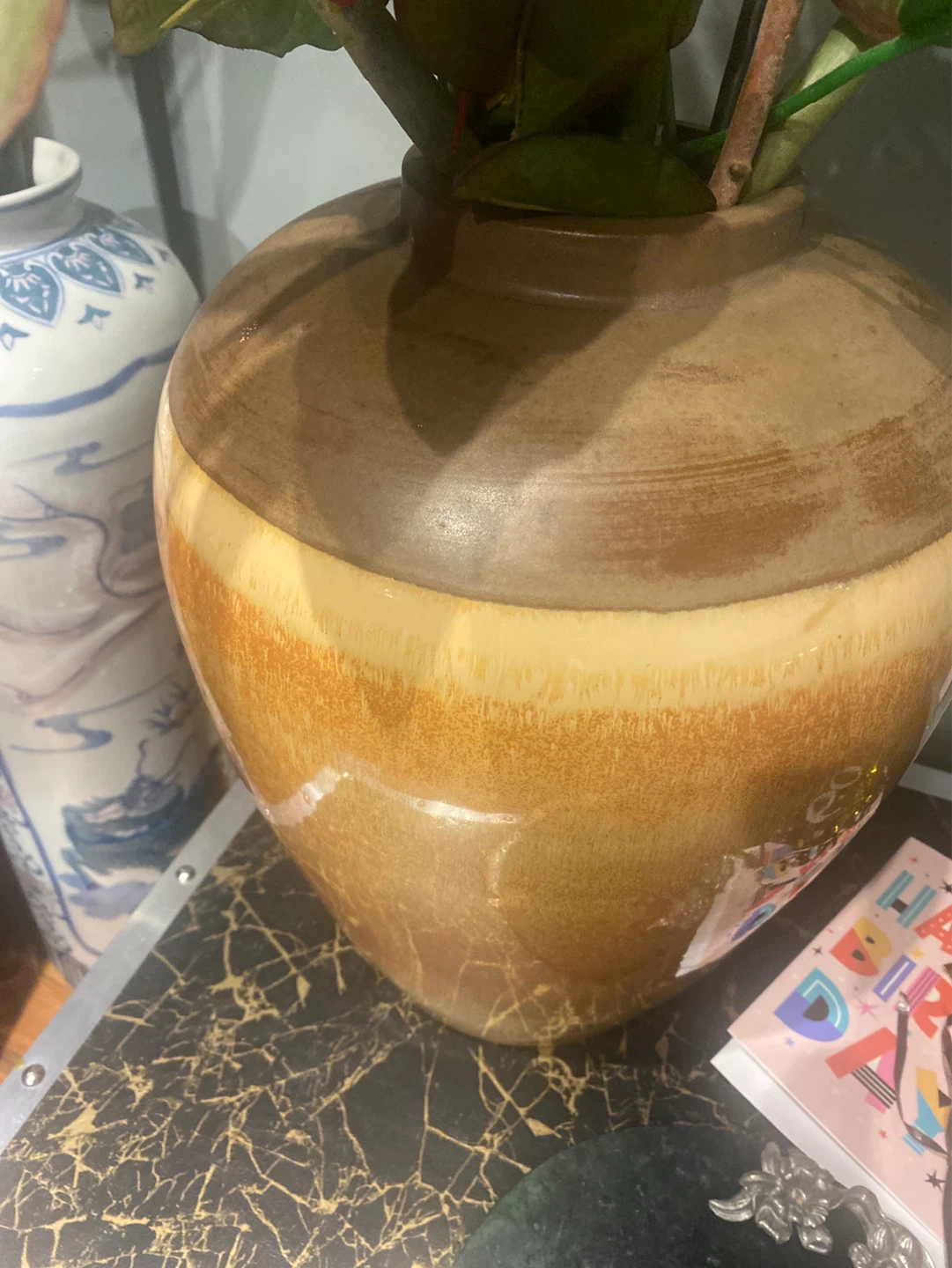Large Two-Tone Ceramic Vase