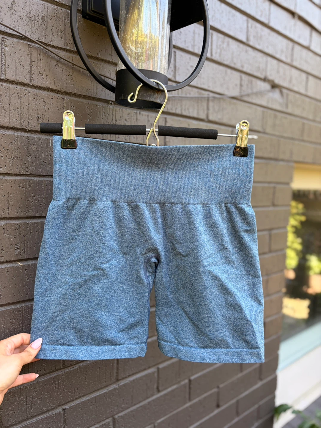 NVGTN Blue Seamless Workout Shorts