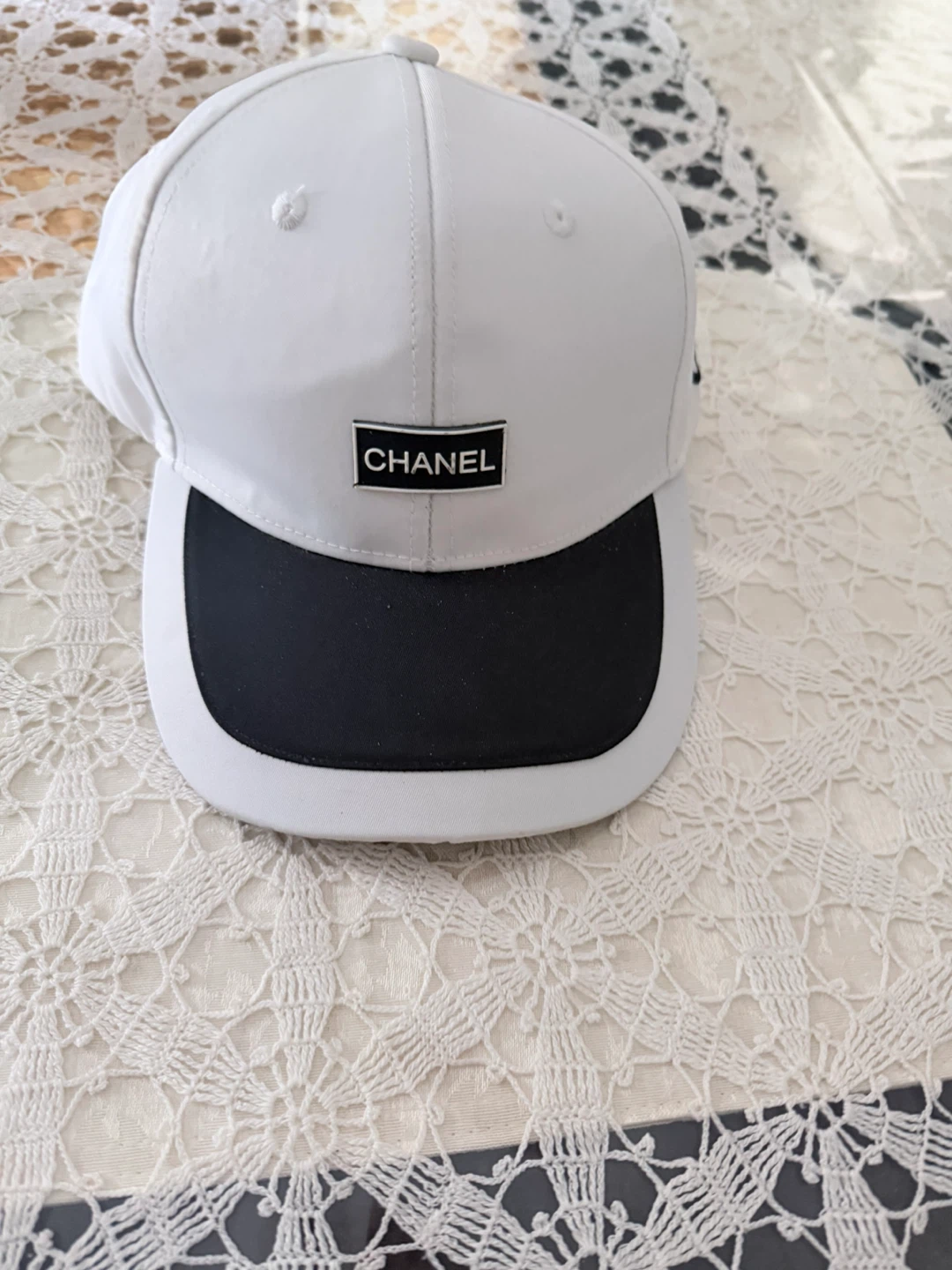 Chanel White & Black Baseball Cap