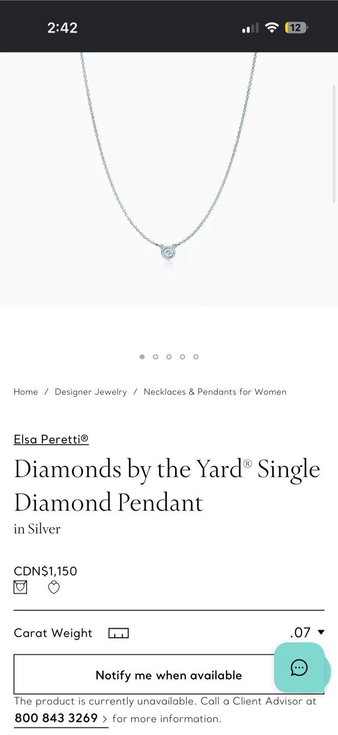 Tiffany & Co. Single Diamond Pendant Necklace - photo 4