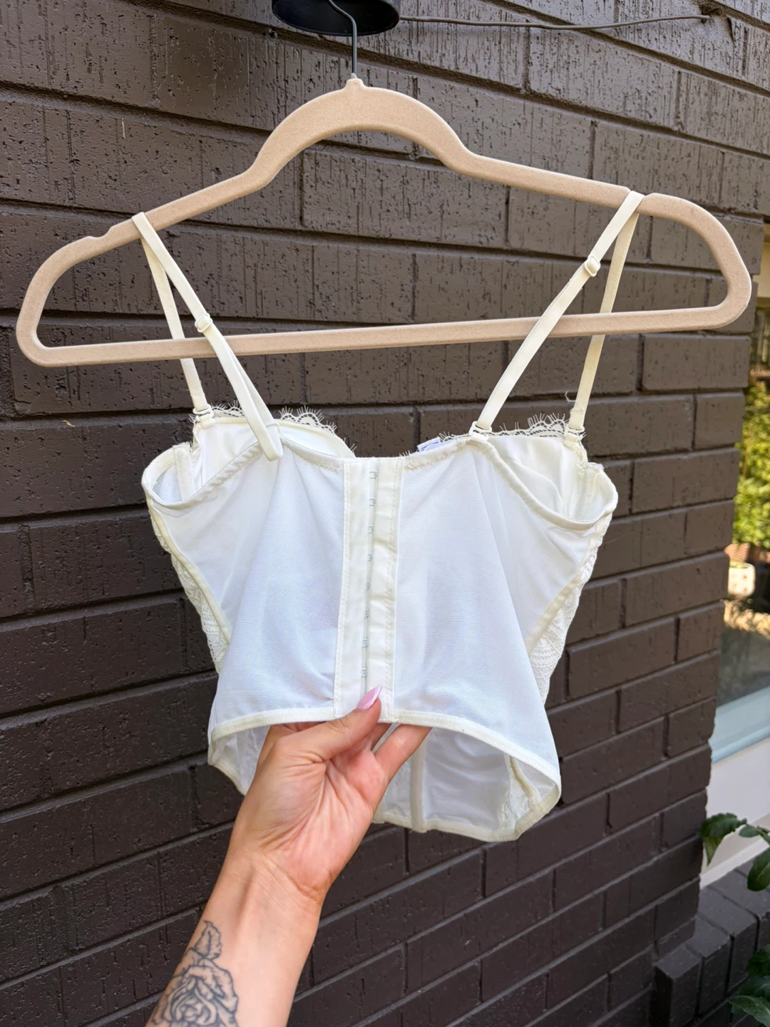 White Lace Corset Top Garage Size Small - photo 2