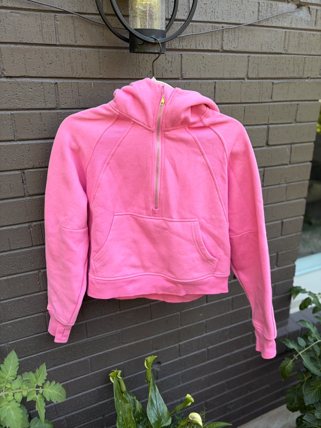 Lululemon Dupe Pink Half-Zip Hoodie - Size S