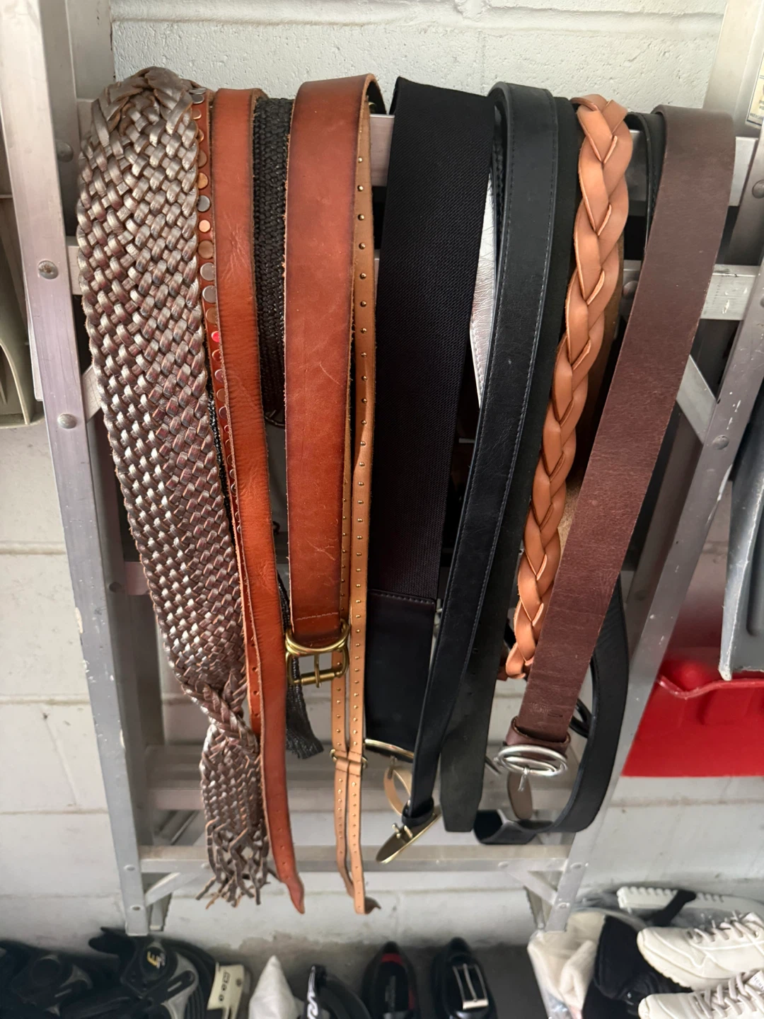 Assorted Belts - Braided Leather, Studded, and More - photo 3