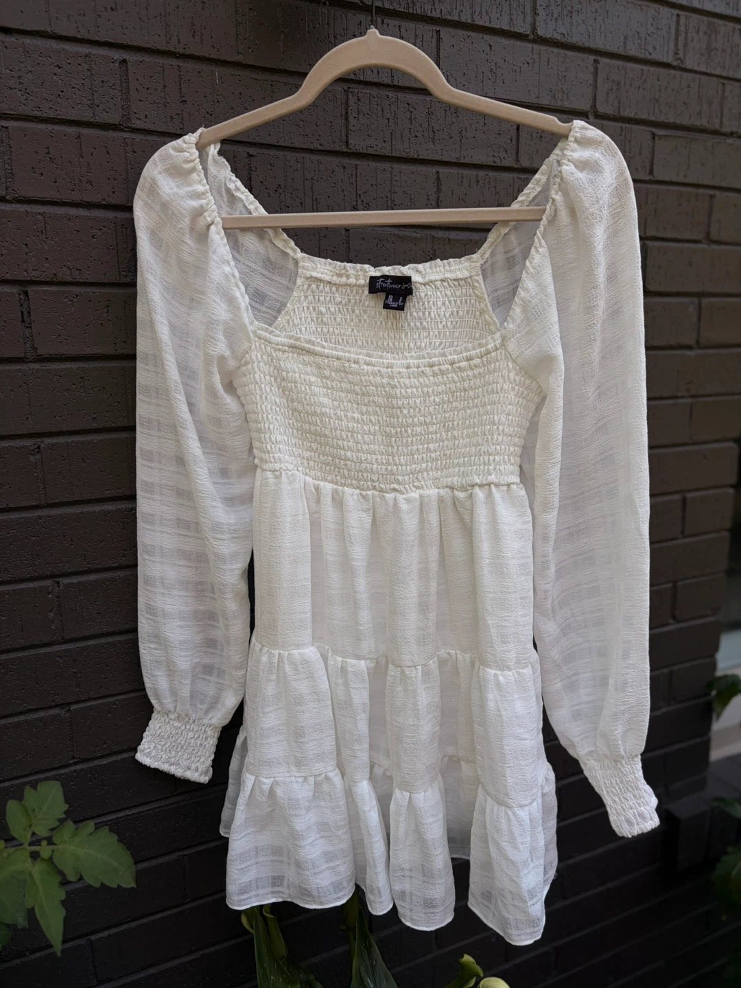 Streetwear Society White Smocked Dress