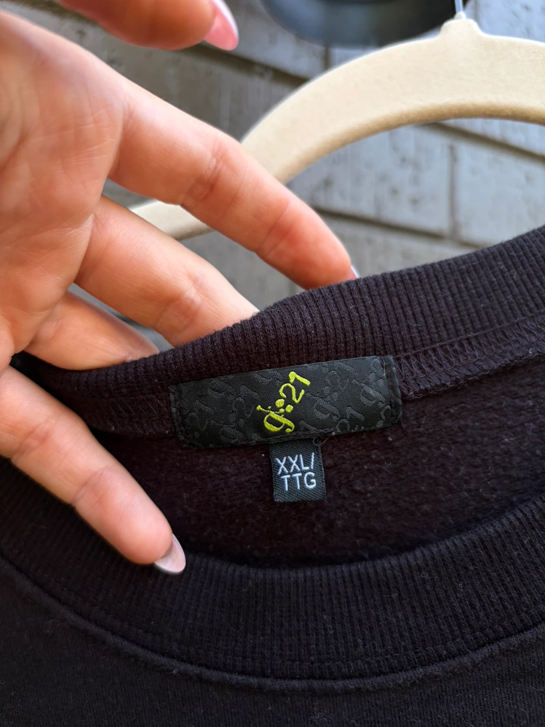 Black Crewneck Sweatshirt "1976" Graphic XXL - photo 2