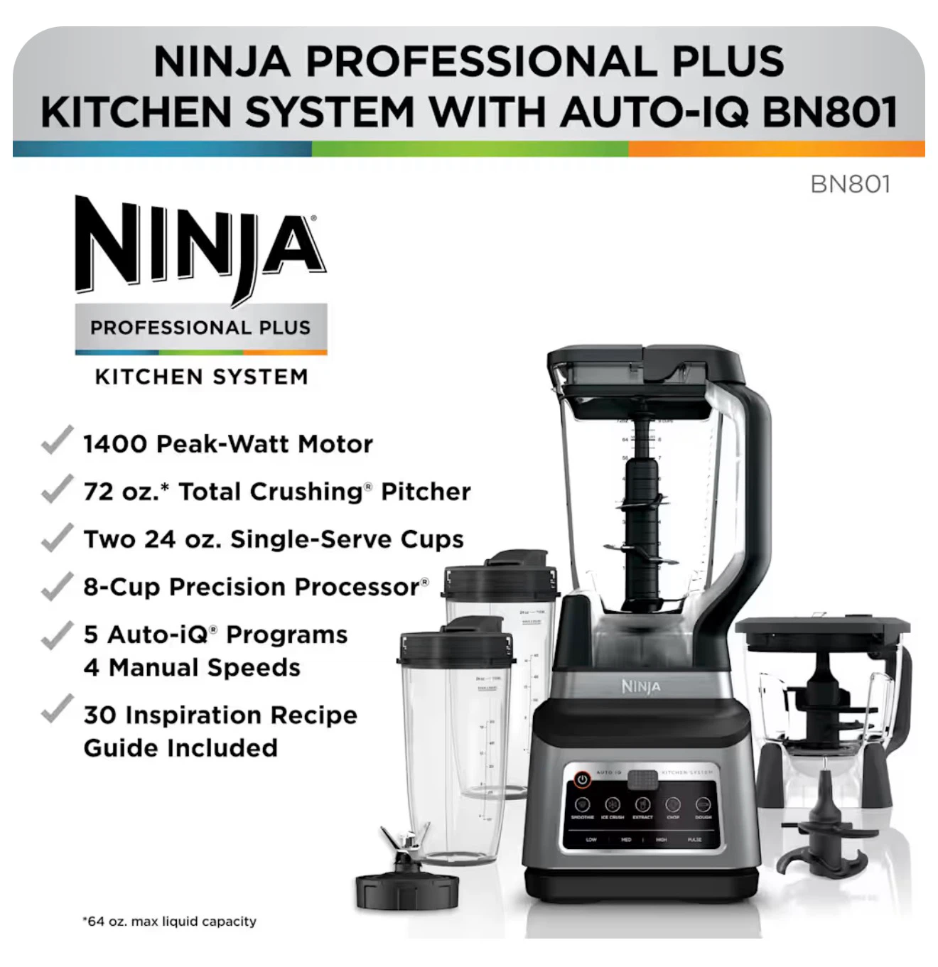 Ninja Professional Plus Kitchen System with Auto-IQ BN801