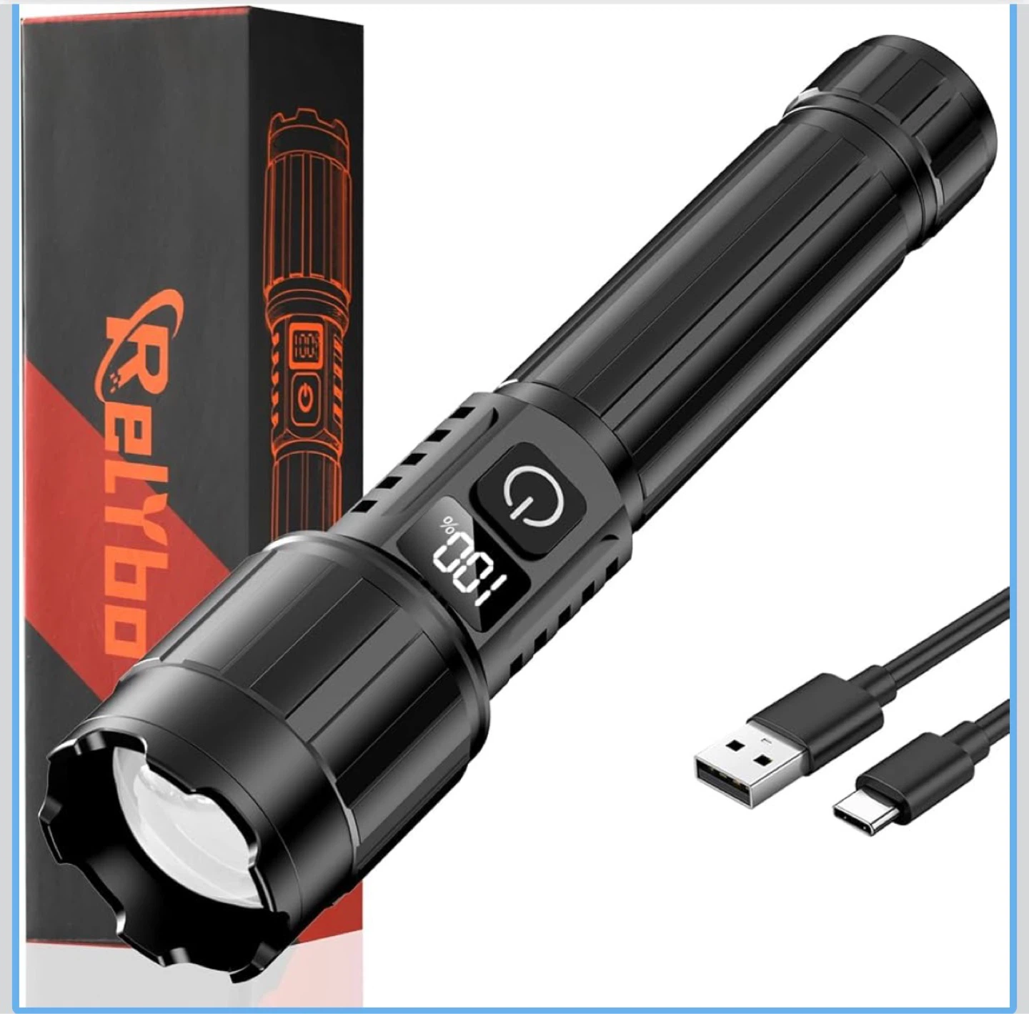 LED Flashlight - Zoomable, Rechargeable