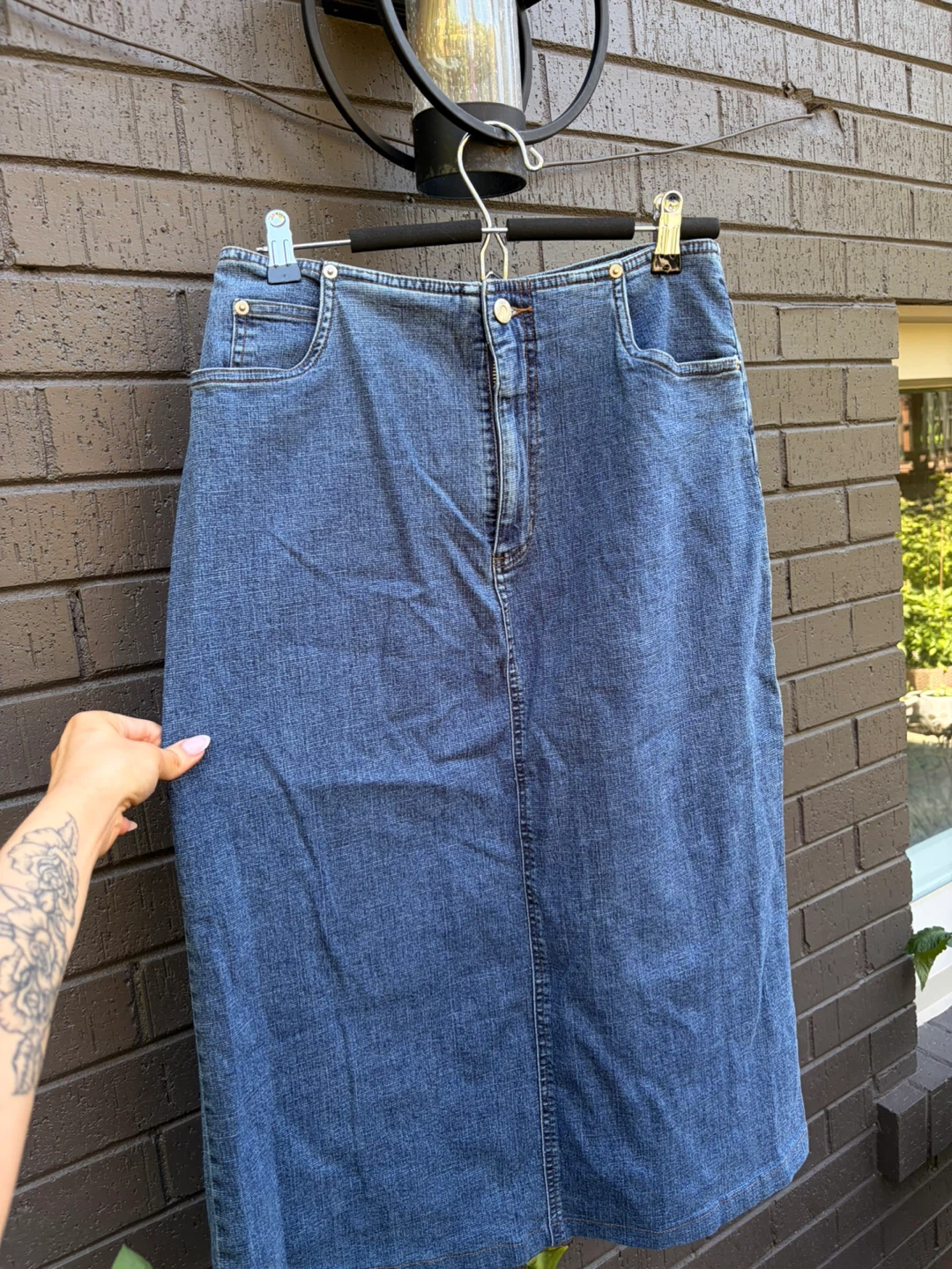 Cleo Denim Midi Skirt - Size 8