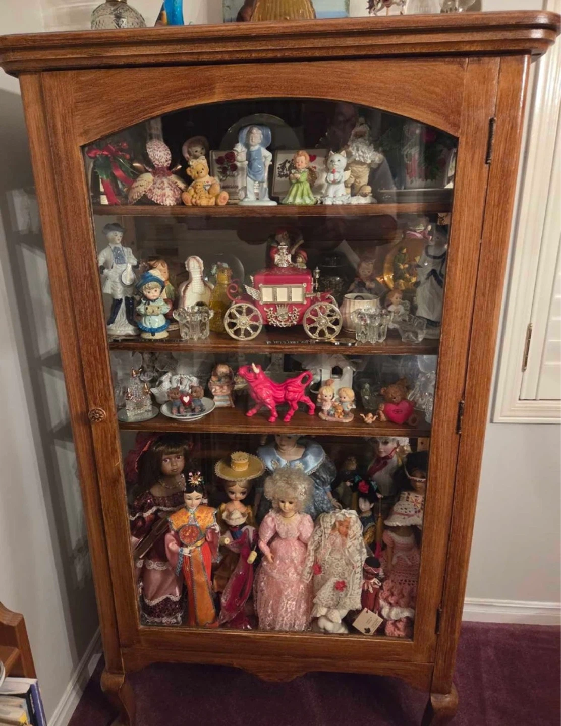 Solid Oak Display Cabinet