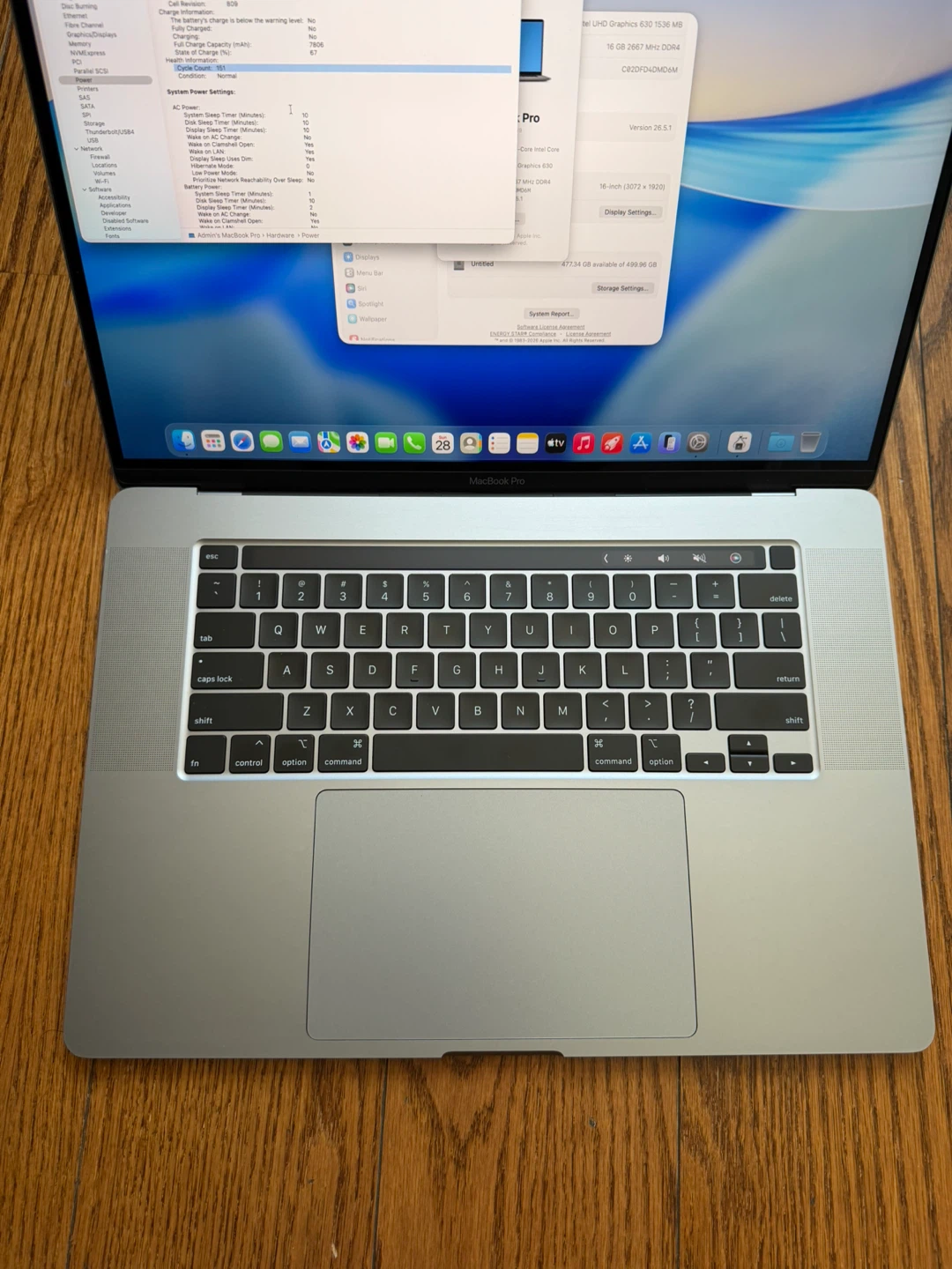 MacBook Pro 16” 2019 A2141/16GB RAM/512GB SSD/Macos Tahoe - photo 5