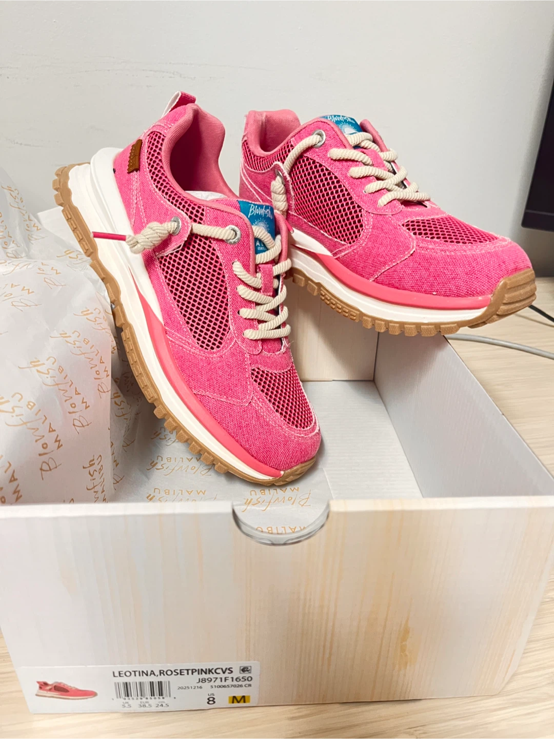 Blowfish Malibu Pink Sneakers - Size 8 - photo 2