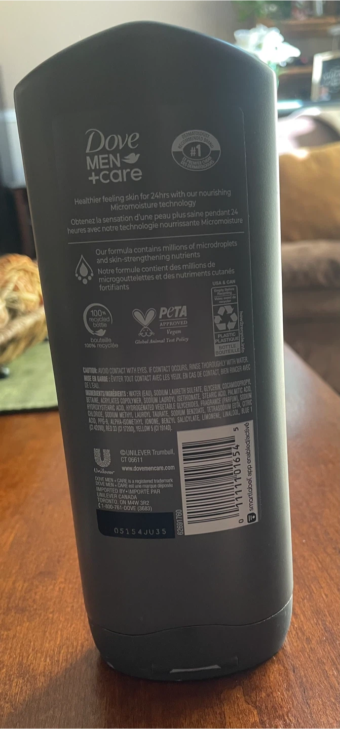 Dove Men+Care Hydrating Clean Comfort Body + Face Wash 400 mL - photo 2