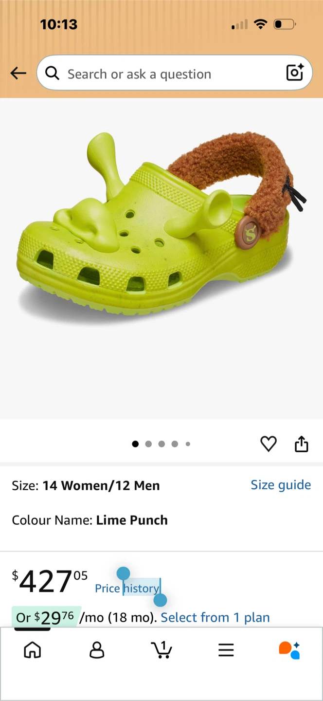 Crocs Shrek Lime Punch Clogs ADULTS