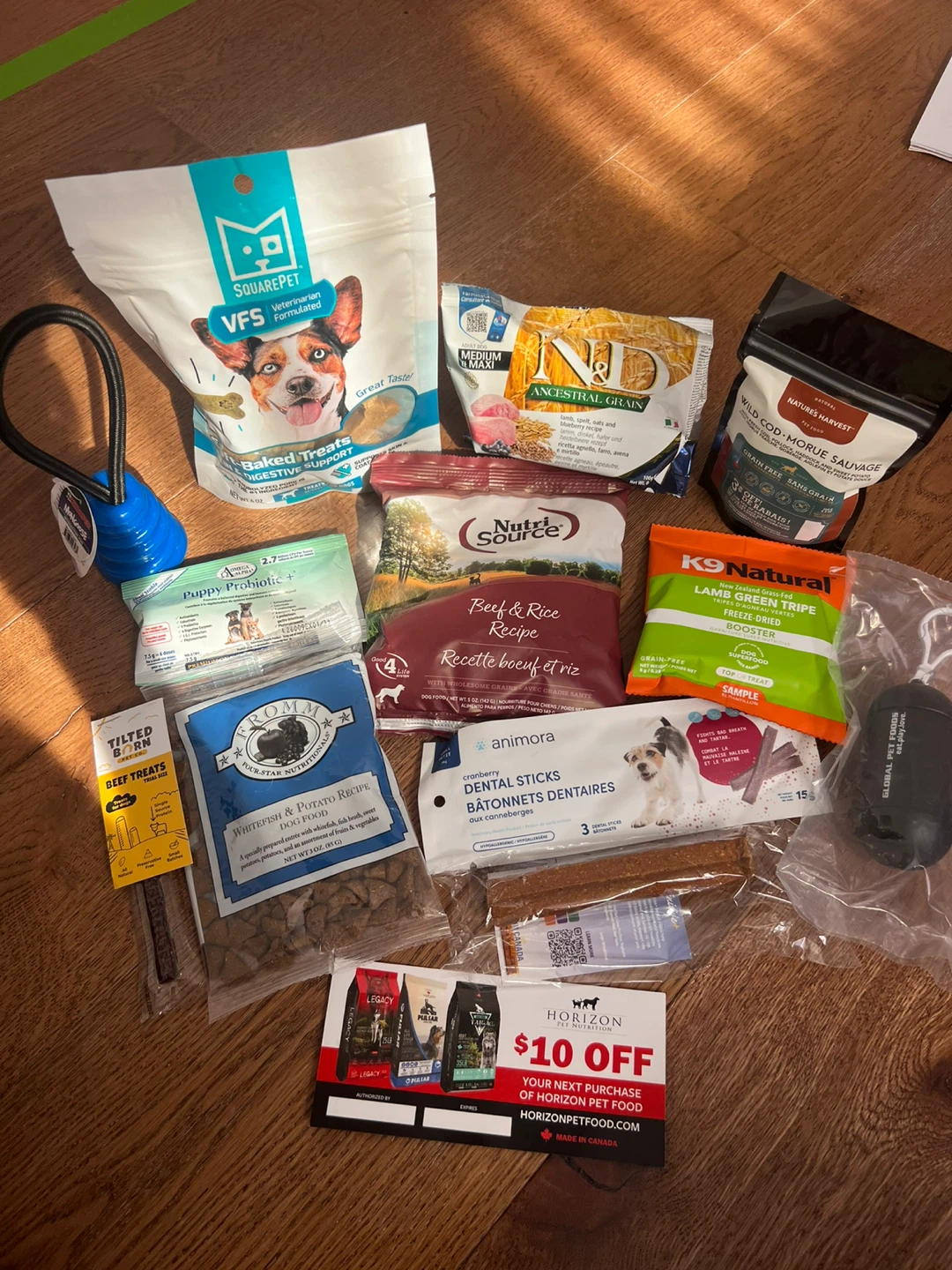 Assorted Dog Treats and Dental Sticks