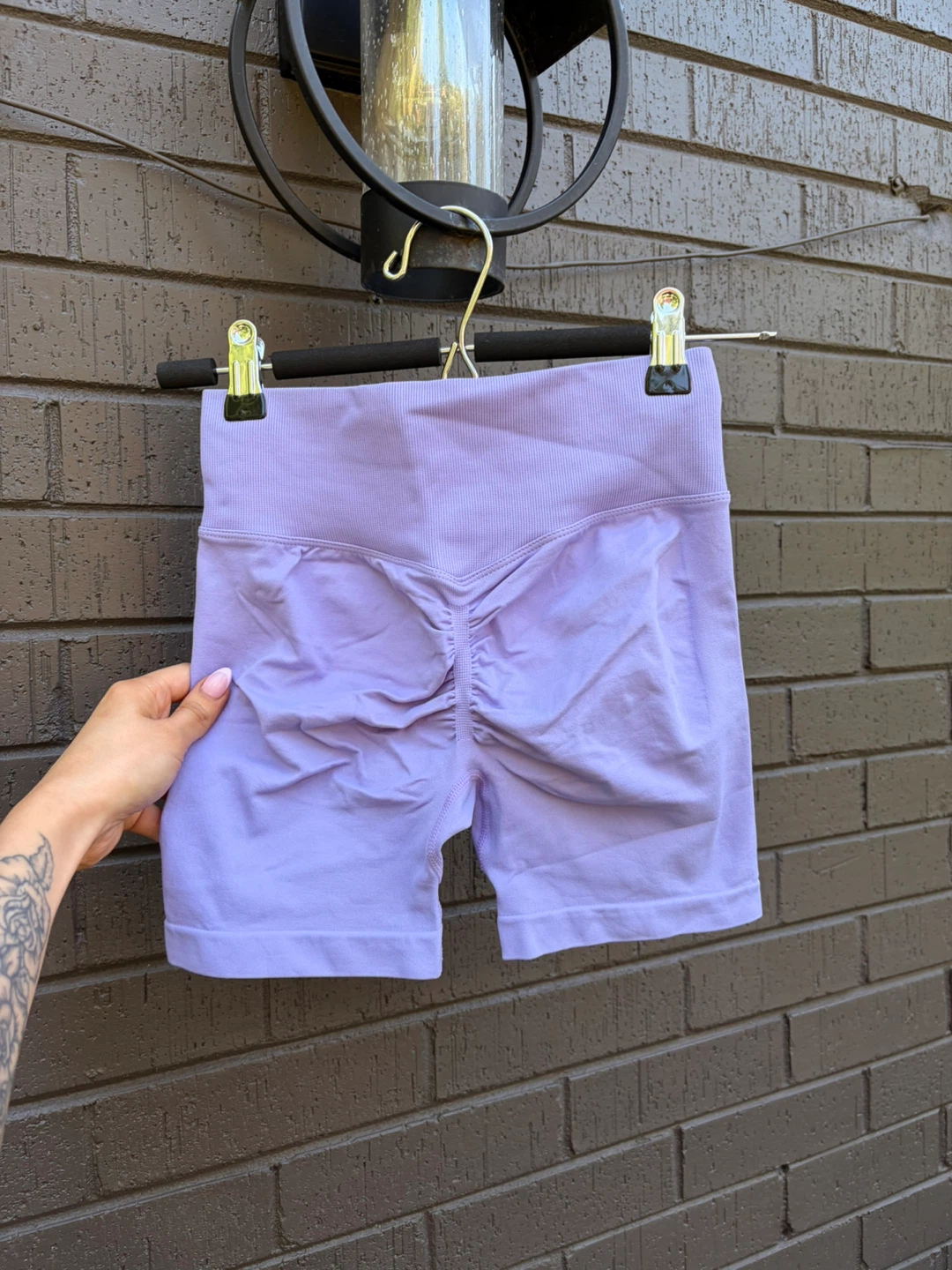 Purple Seamless Bike Shorts
