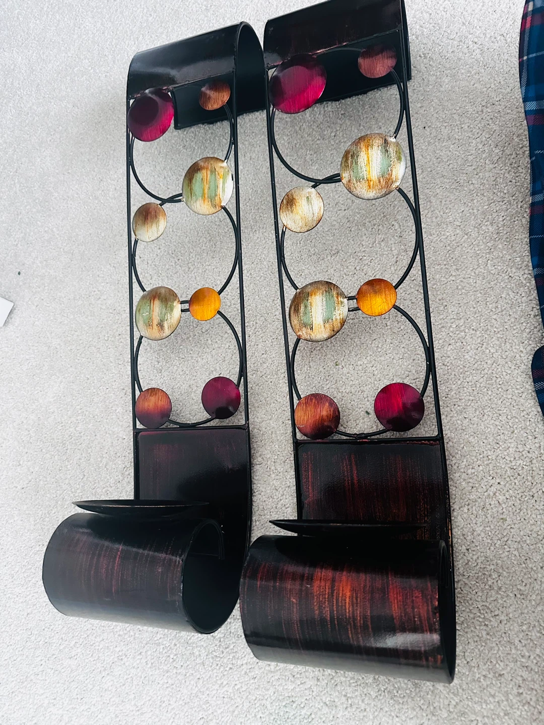 Set of 2 Metal Wall Sconces Candlesholder - photo 3