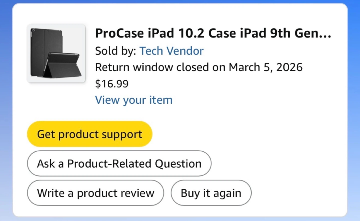 ProCase iPad 10.2" Case - Black - photo 3