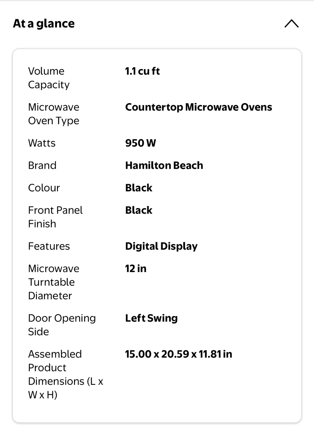 Hamilton Beach 1.1 Cu. ft Compact Microwave - photo 5