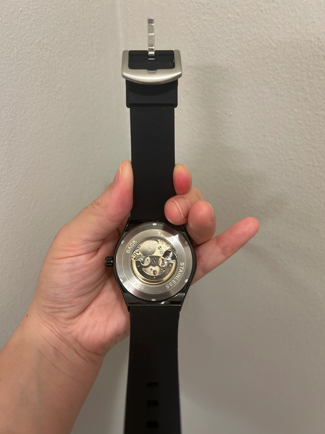 Black Skeleton Automatic Watch - photo 4