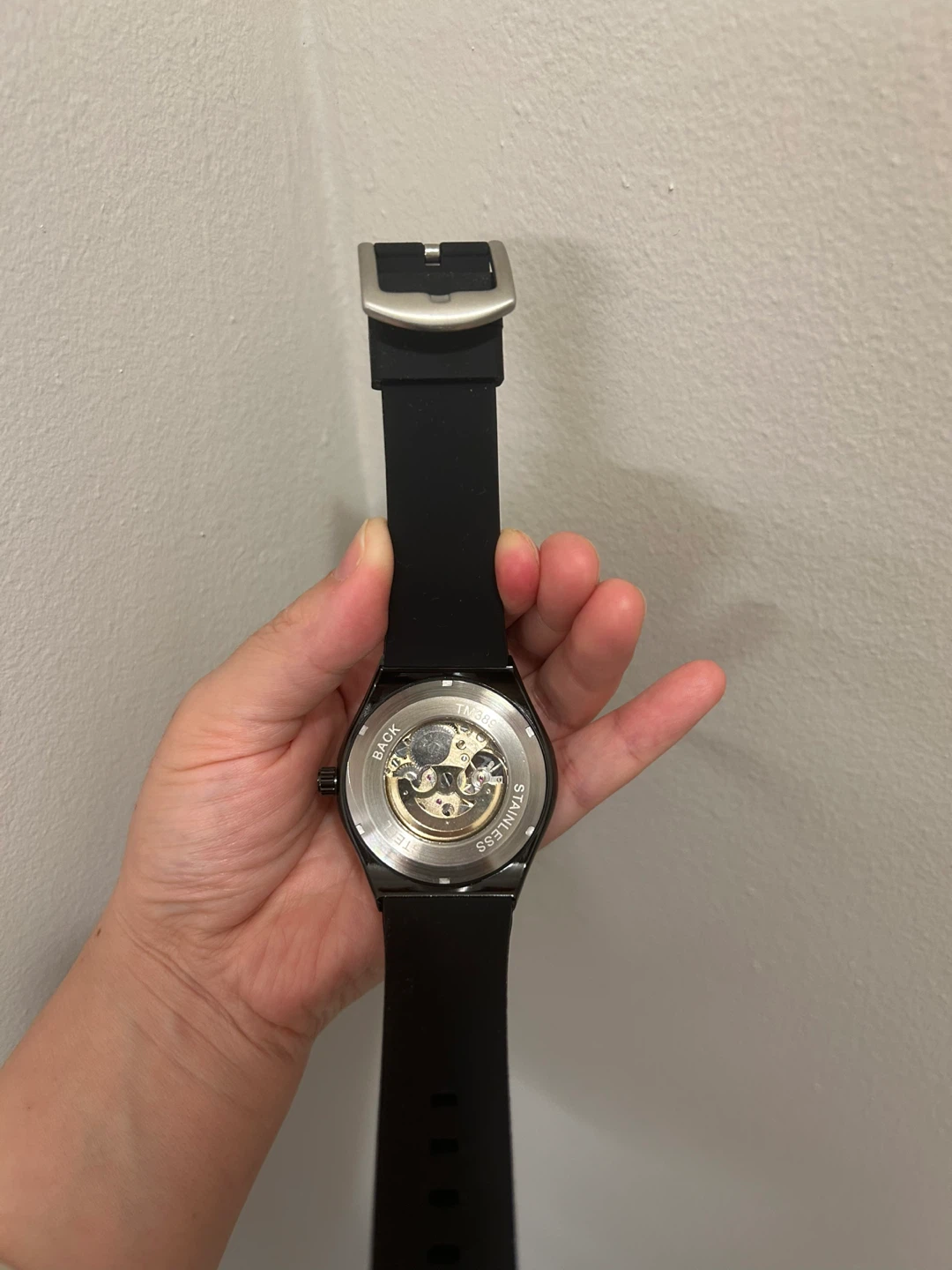 Black Skeleton Automatic Watch - photo 5