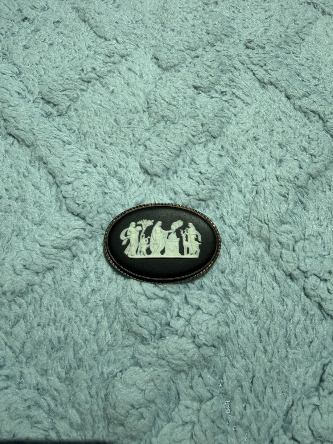 Vintage Silver Wedgwood jasperware Brooch
