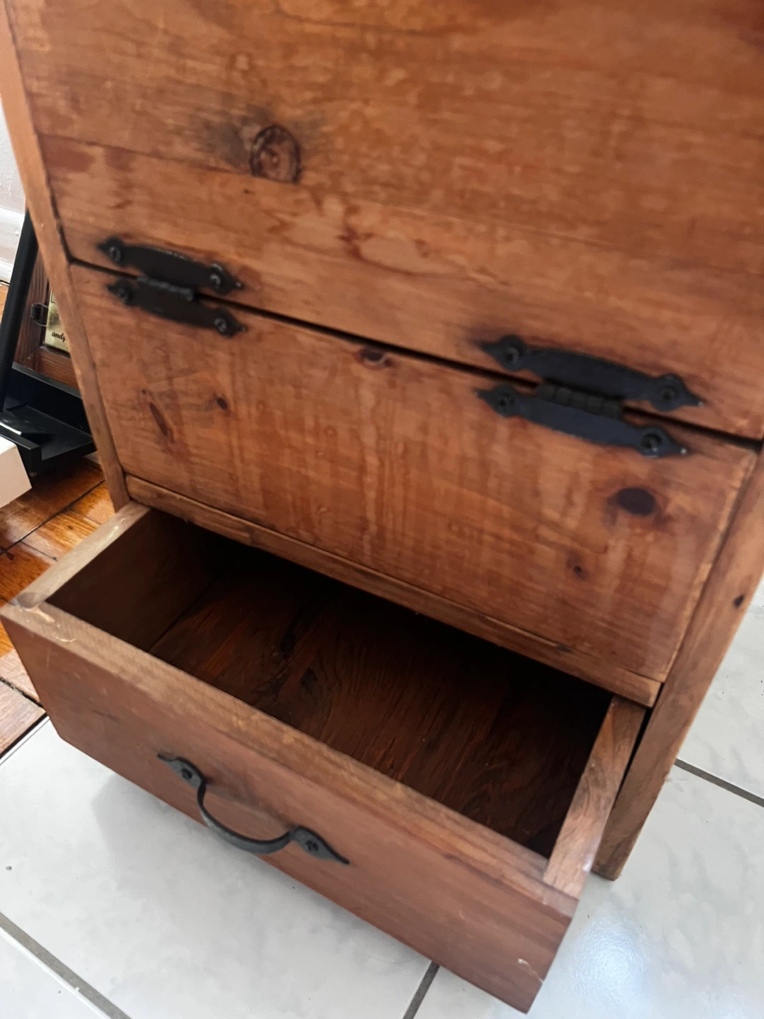 Wooden Kitchen Potato Cabinet with Drawers - photo 3
