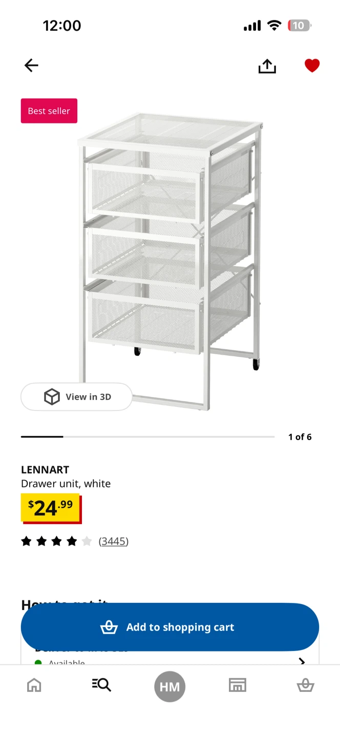 IKEA LENNART Drawer Unit - White - photo 2