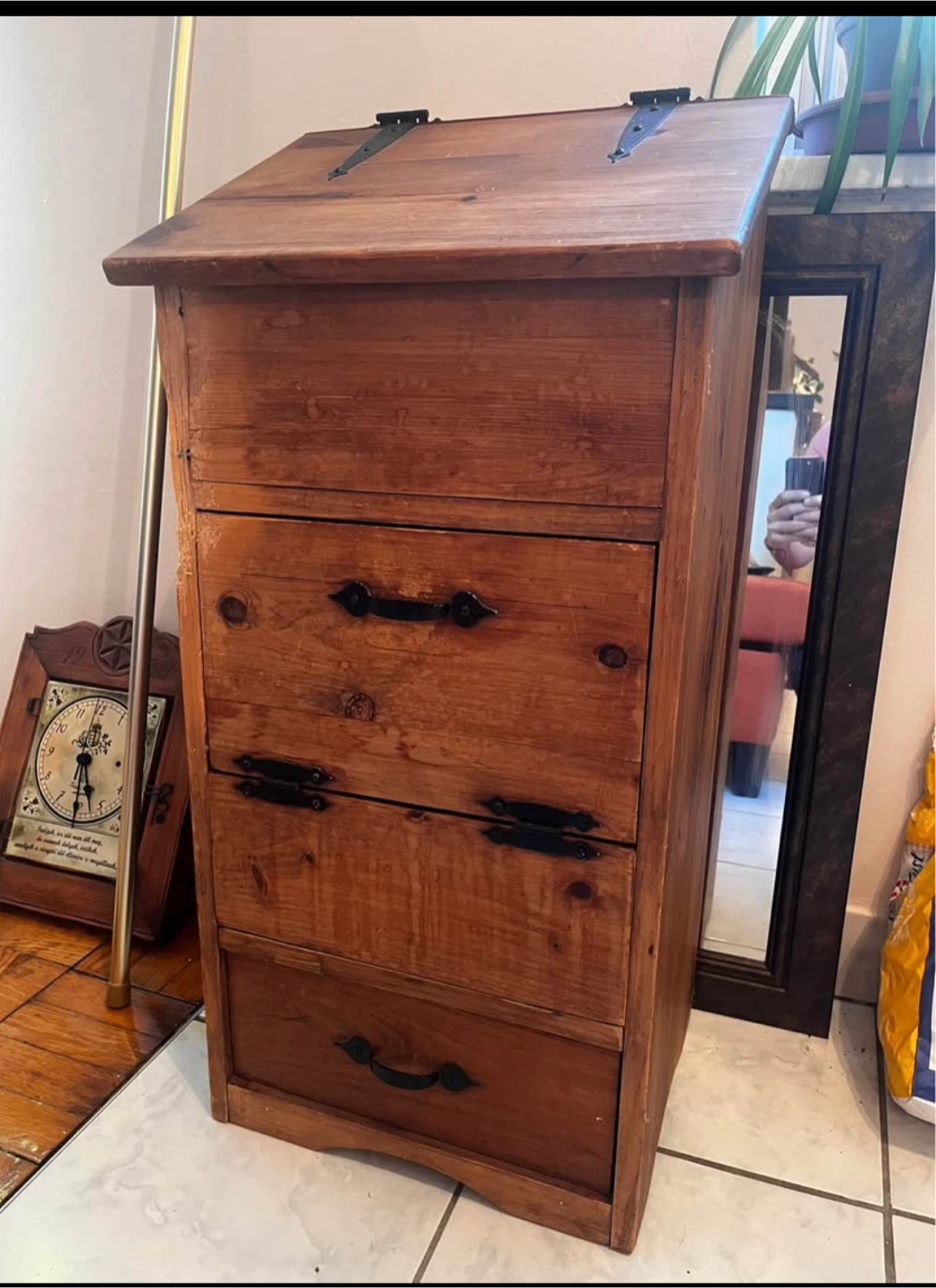 Wooden Kitchen Potato Cabinet with Drawers - photo 4
