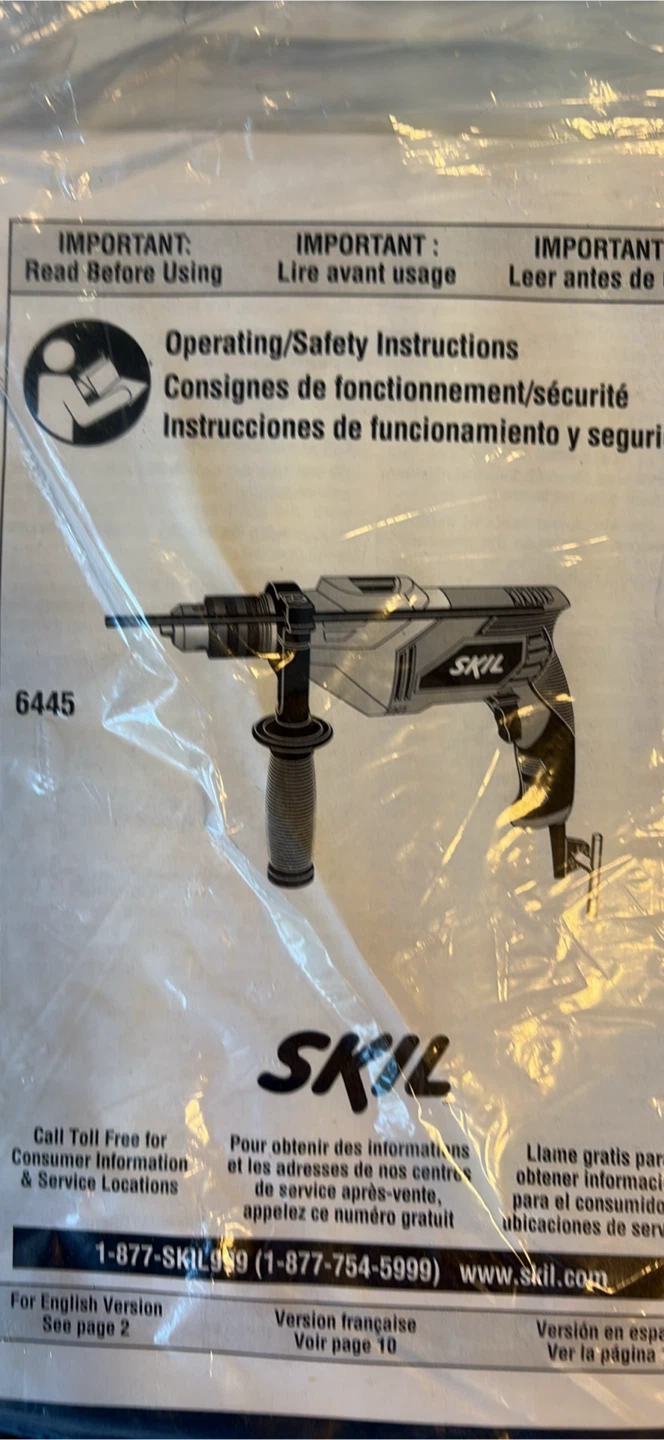 SKIL Hammer Drill with 2 Carbide Tipped Masonry Bits
