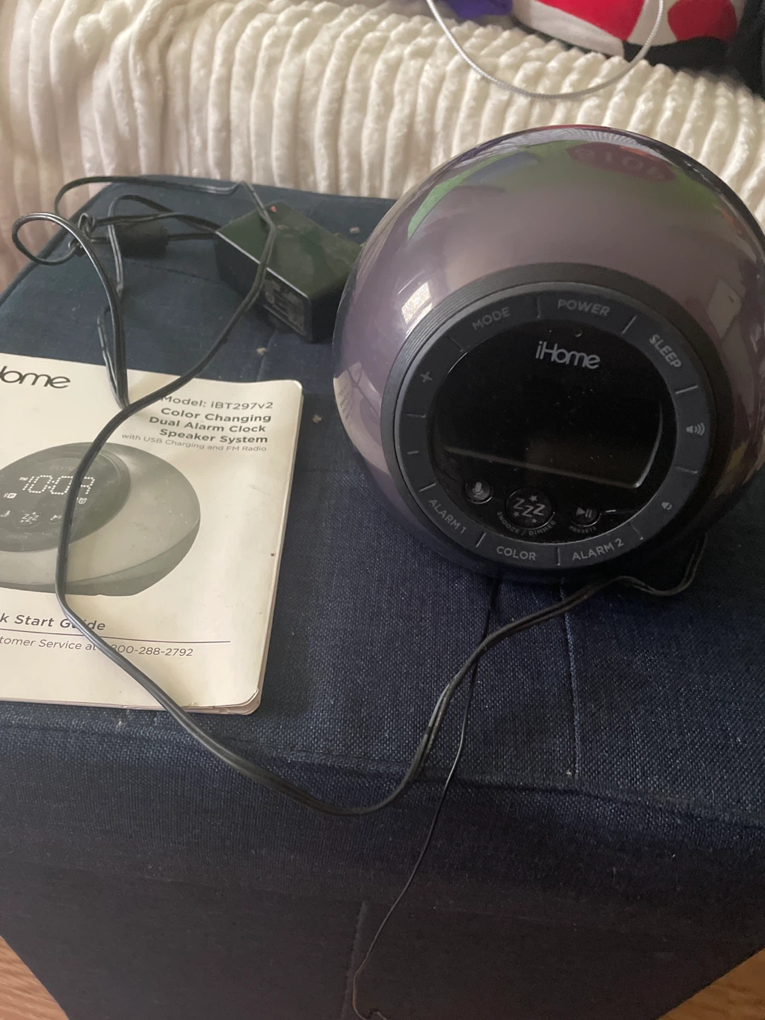 iHome IBT297v2 Color Changing Dual Alarm Clock Speaker System