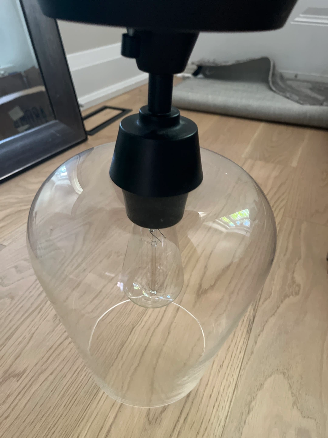 Clear Glass Flush Mount Ceiling Light Fixture - photo 2