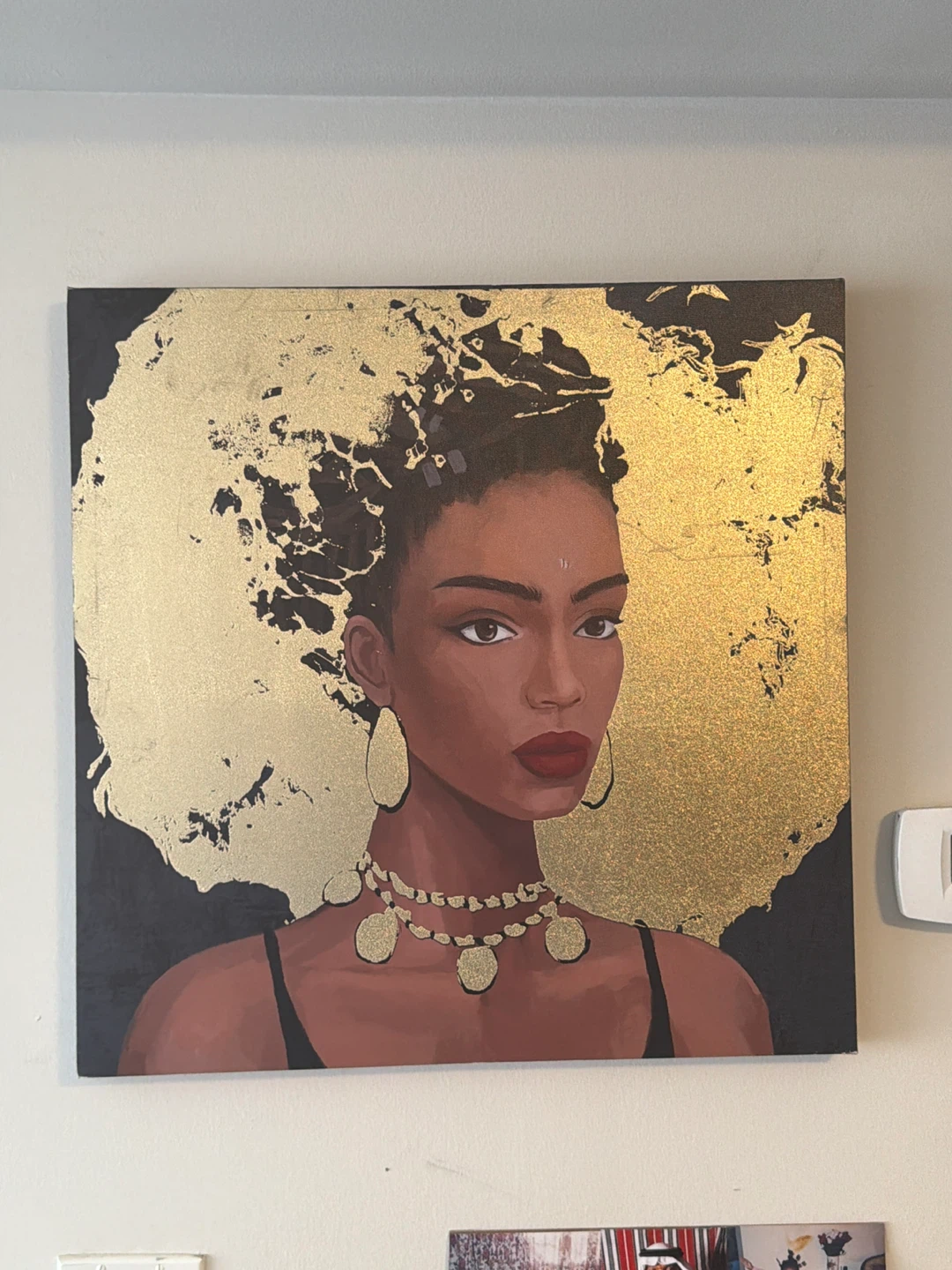 Canvas Wall Art - Woman with Gold Hair