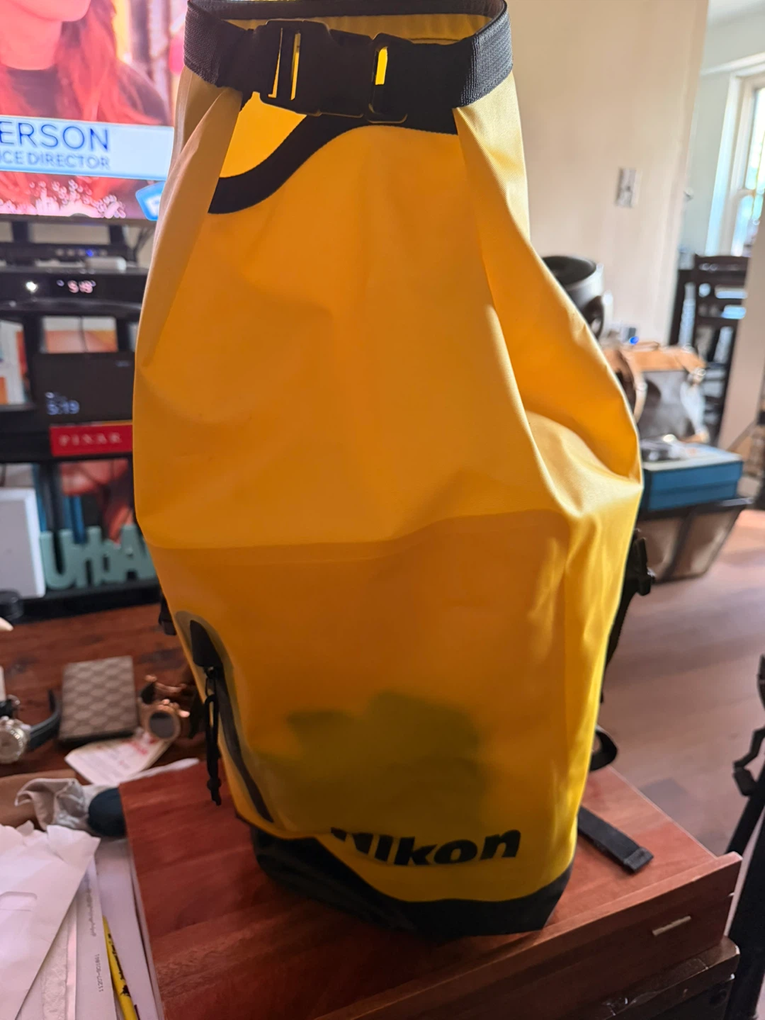 Nikon Yellow Dry Bag Backpack & Sunpak 5858D Tripod