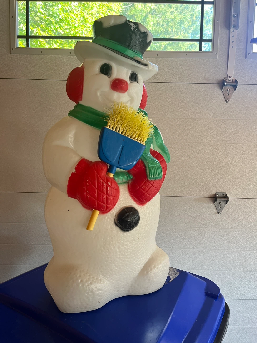 Large Vintage Snowman Blow Mold