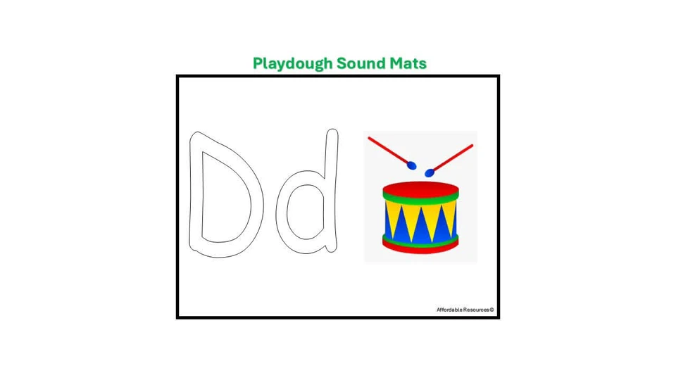 Playdough Letters and Sounds Mats