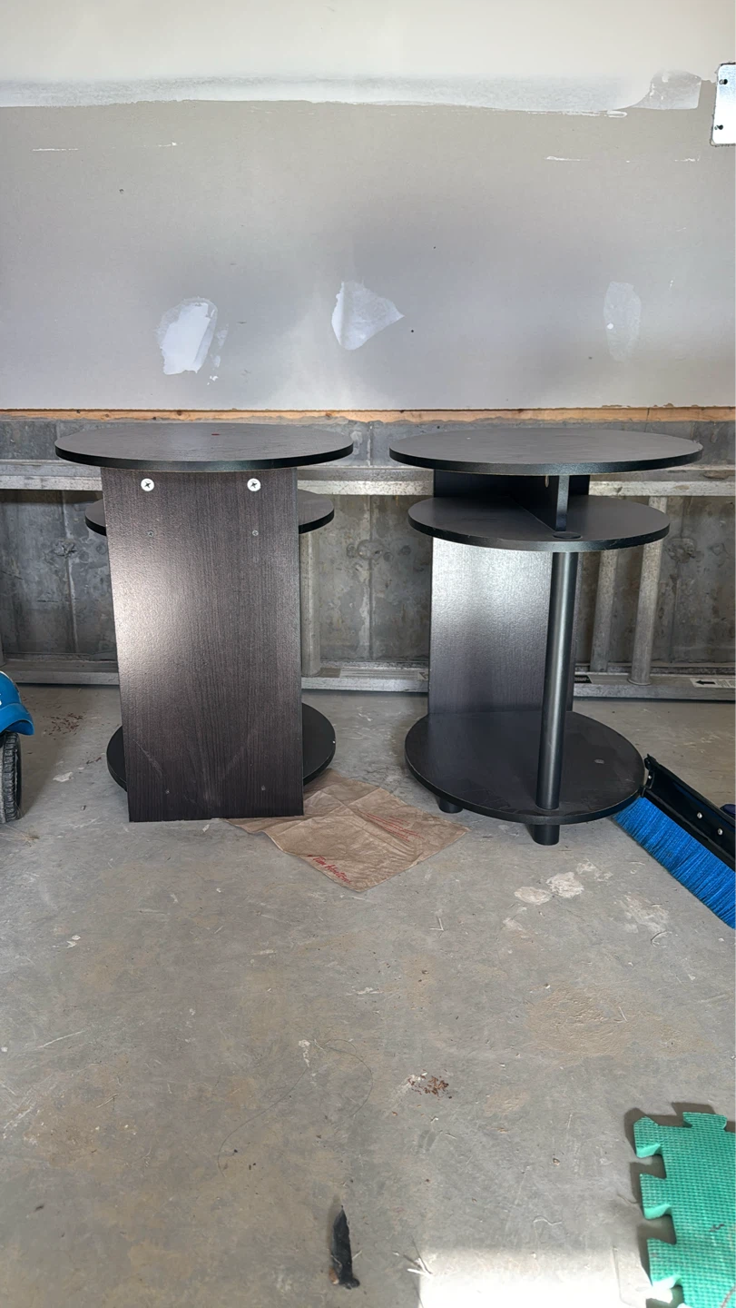 Pair of Dark Wood Accent Tables - photo 2