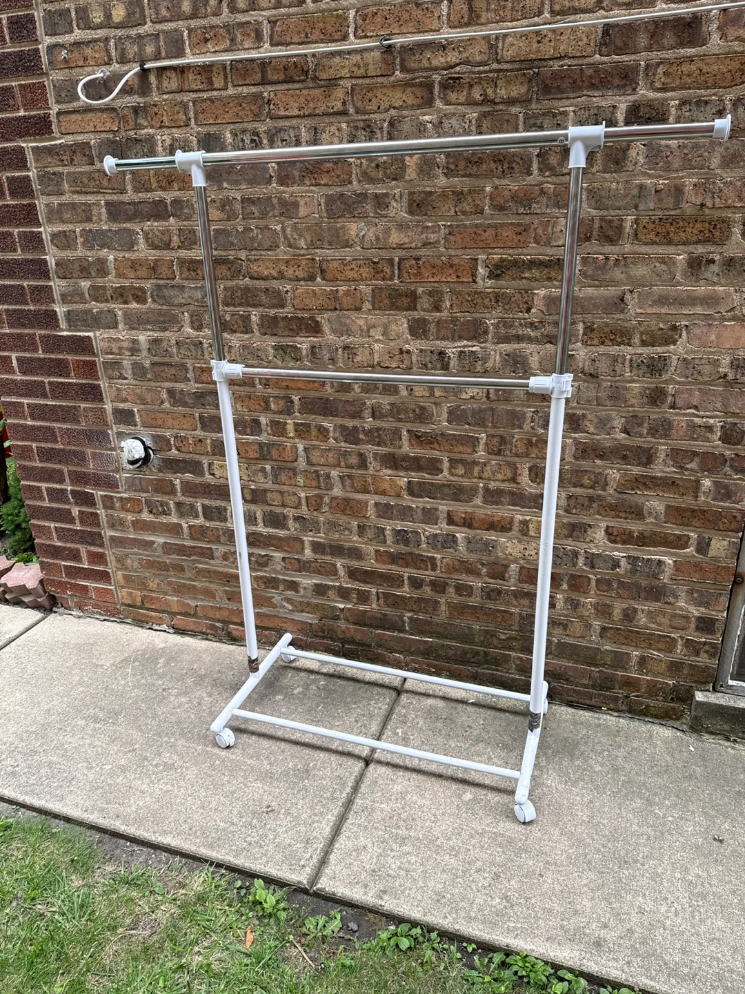 Double Garment Rack with Wheels