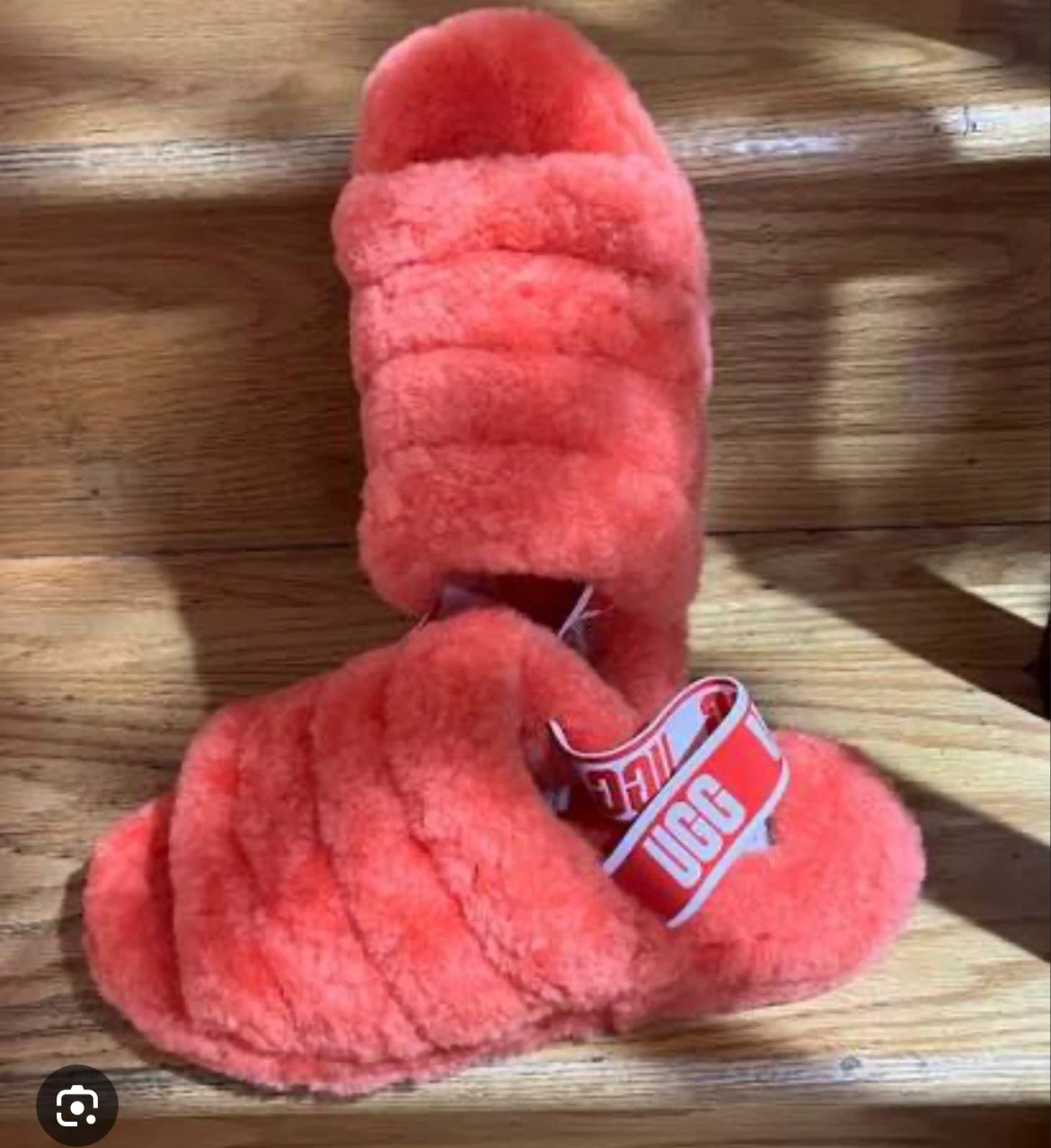 UGG Fluff Yeah Slide Sandals - Coral Pink