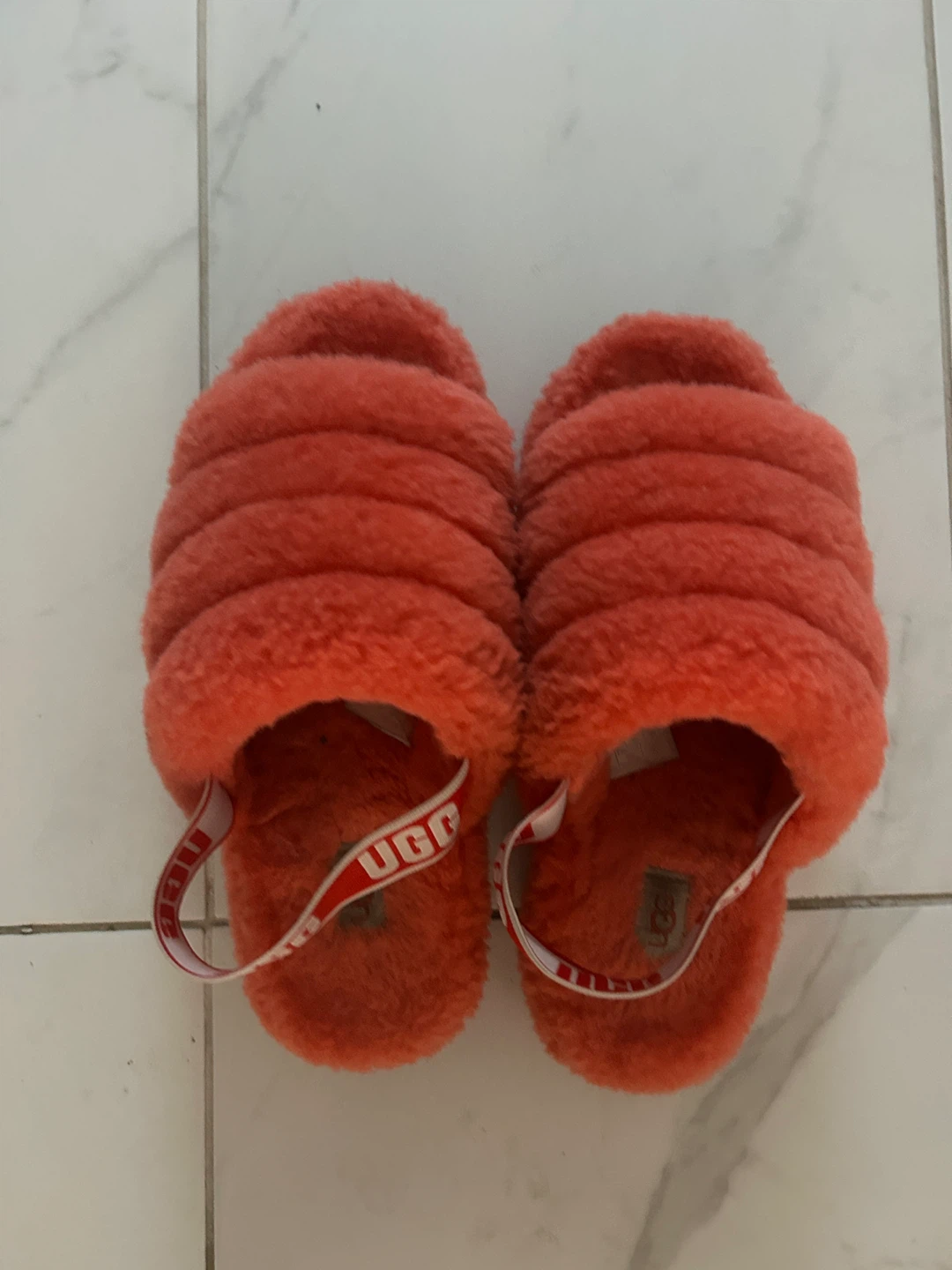 UGG Fluff Yeah Slide Sandals - Coral Pink - photo 4