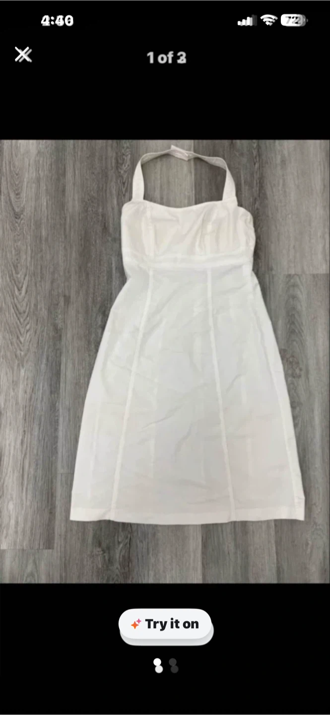 White Halter Dress