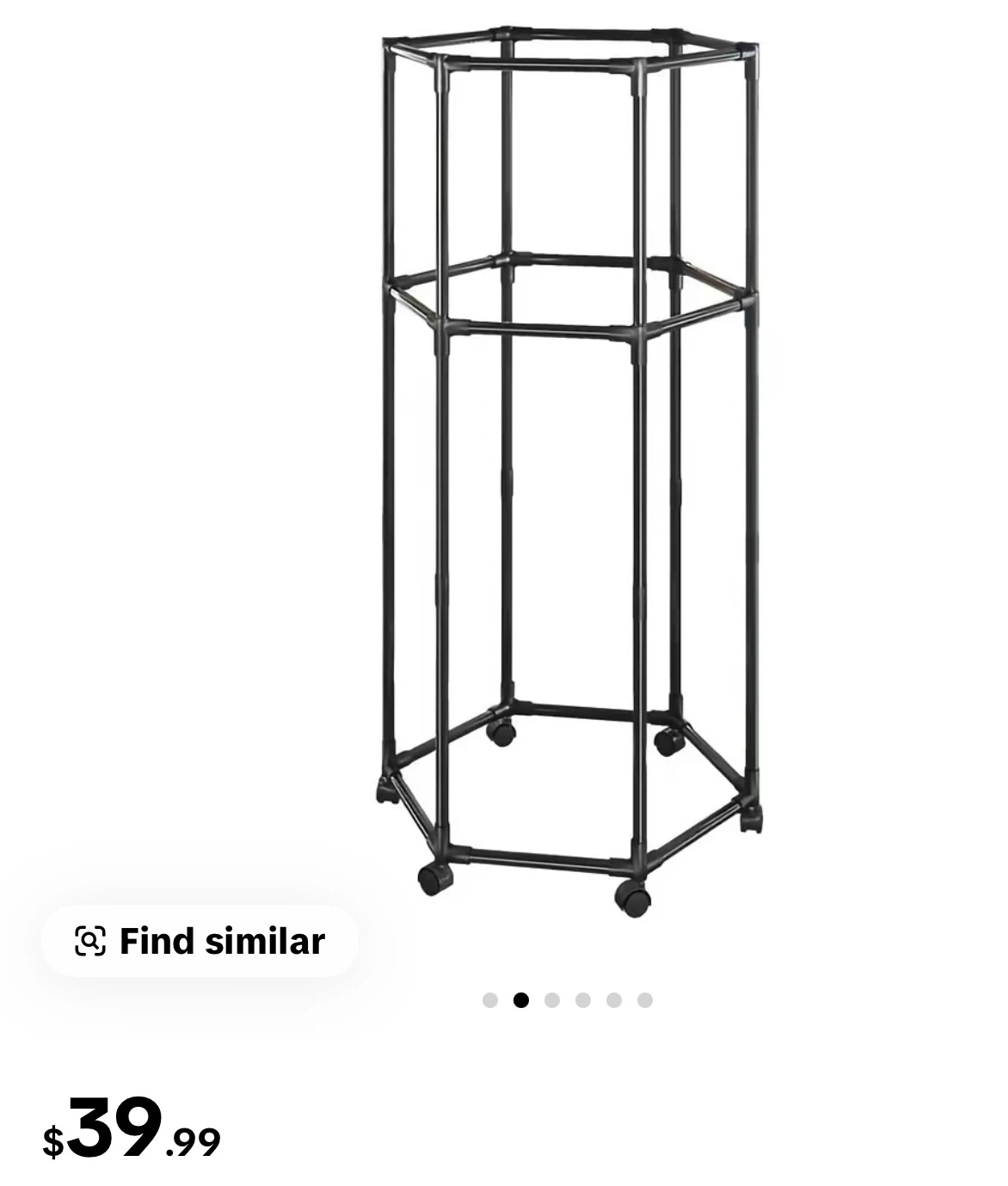 Hexagonal Display Stand with Wheels