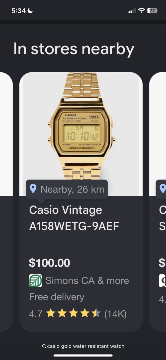 Casio Gold Digital Watch - photo 5