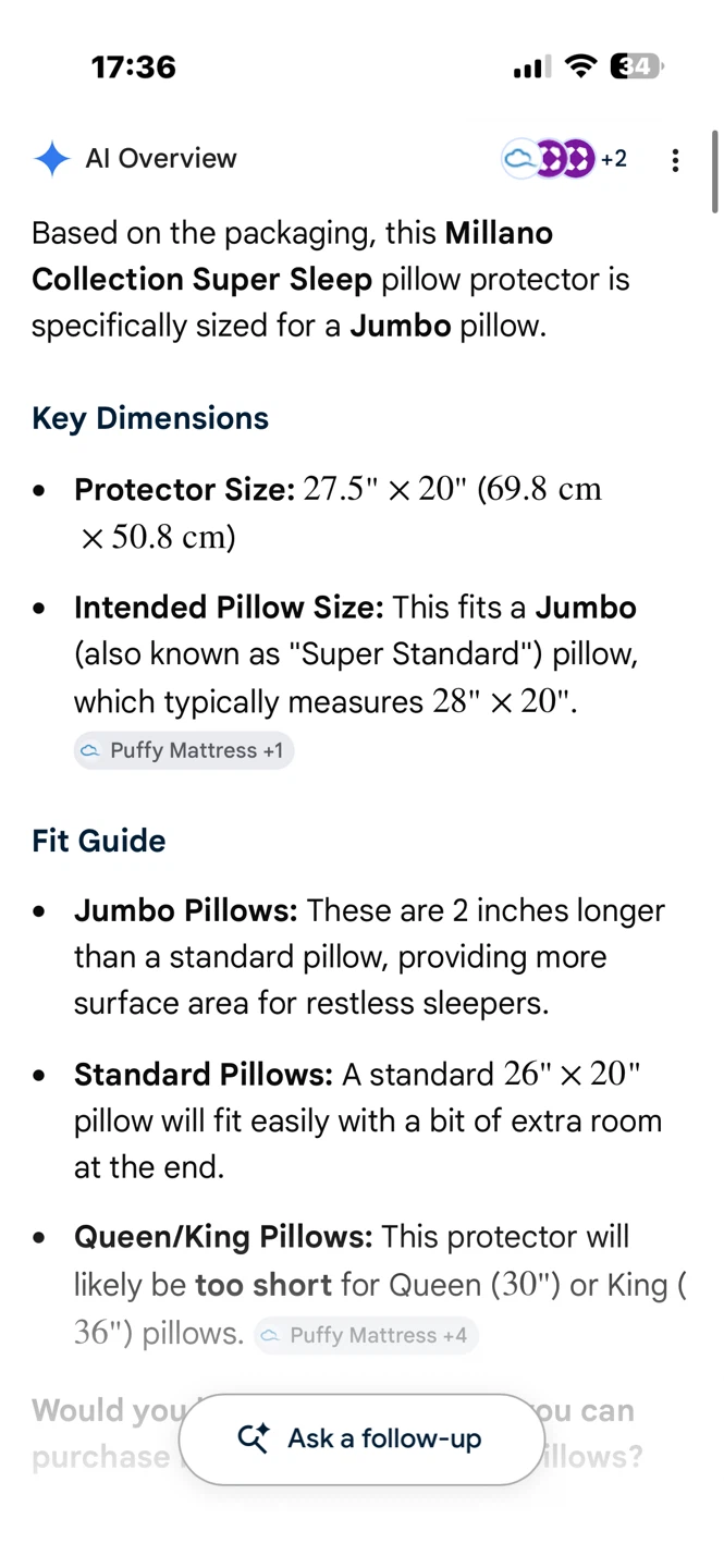 2 Millano Collection Super Sleep Pillow Protectors - Jumbo - photo 4