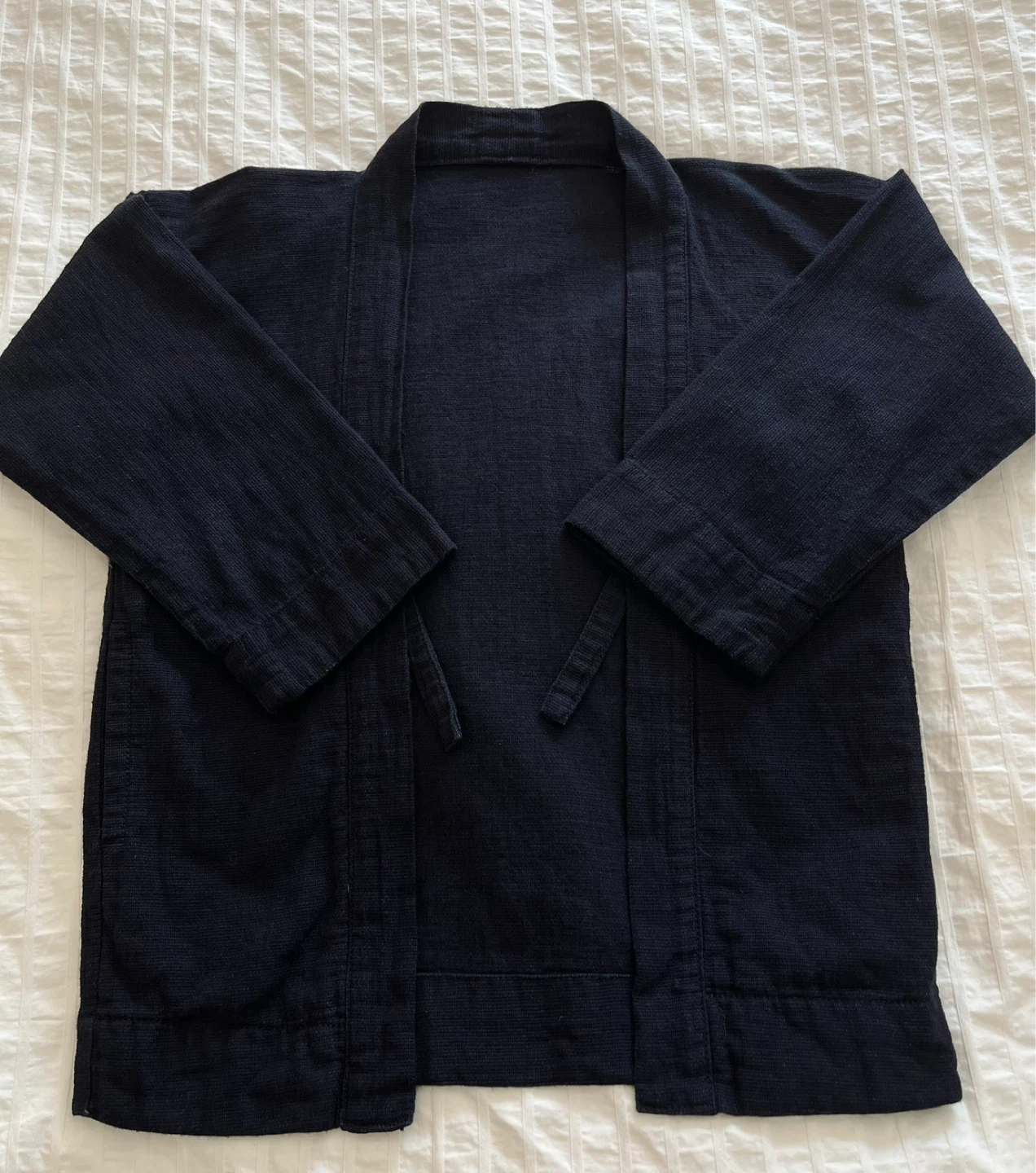 Indigo navy kimono-style wrap top/ jacket, size 110/120 - photo 2
